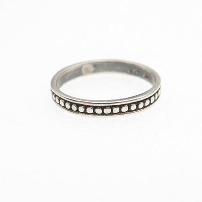 Charles Winston 925 Sterling Silver Vintage Dotted Oxidized Band Ring Size 5