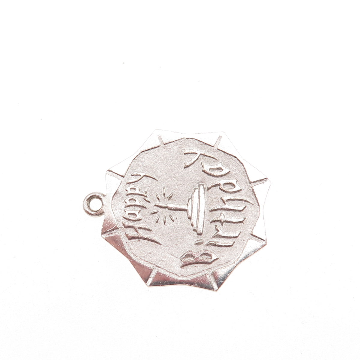 925 Sterling Silver Vintage Happy Birthday Charm Pendant