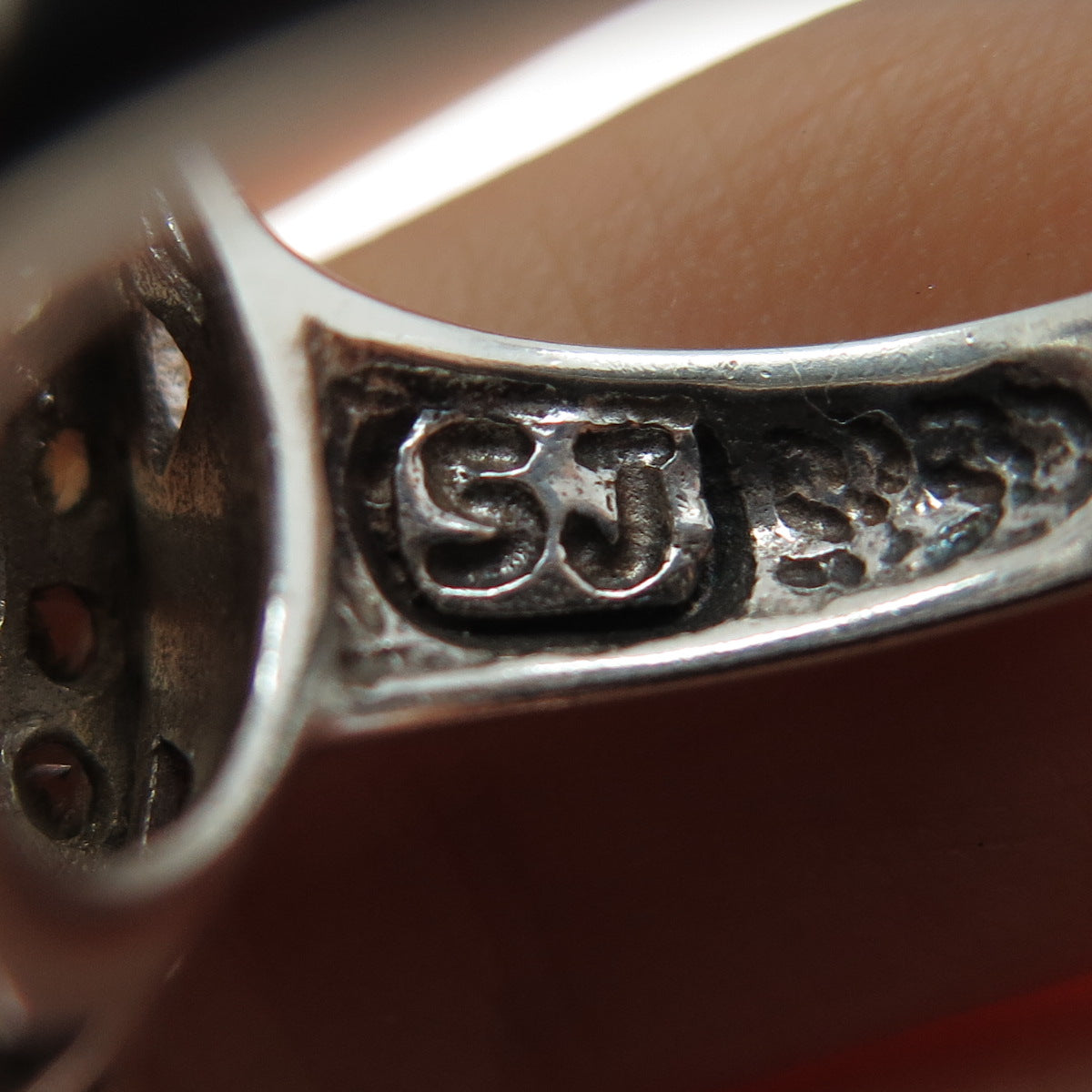 SAJEN 925 Sterling Silver Vintage Real Tourmaline & Peridot Ring Size 7.25