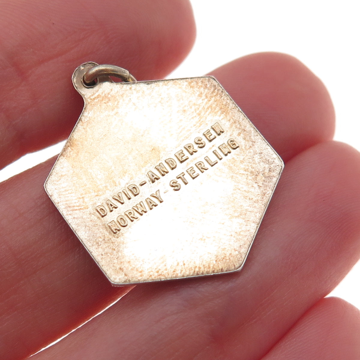 David Andersen Sterling Gold Plated Vintage Norway Enamel Sagittarius Pendant