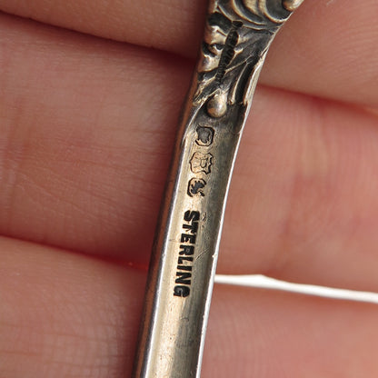 Reed & Barton 925 Sterling Silver Antique 1894 Enamel Majestic Sugar Shell Spoon