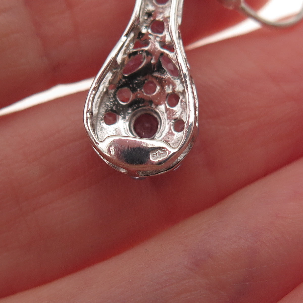 Chuck Clemency 925 Sterling Silver Real Tanzanite Teardrop Dangle Earrings
