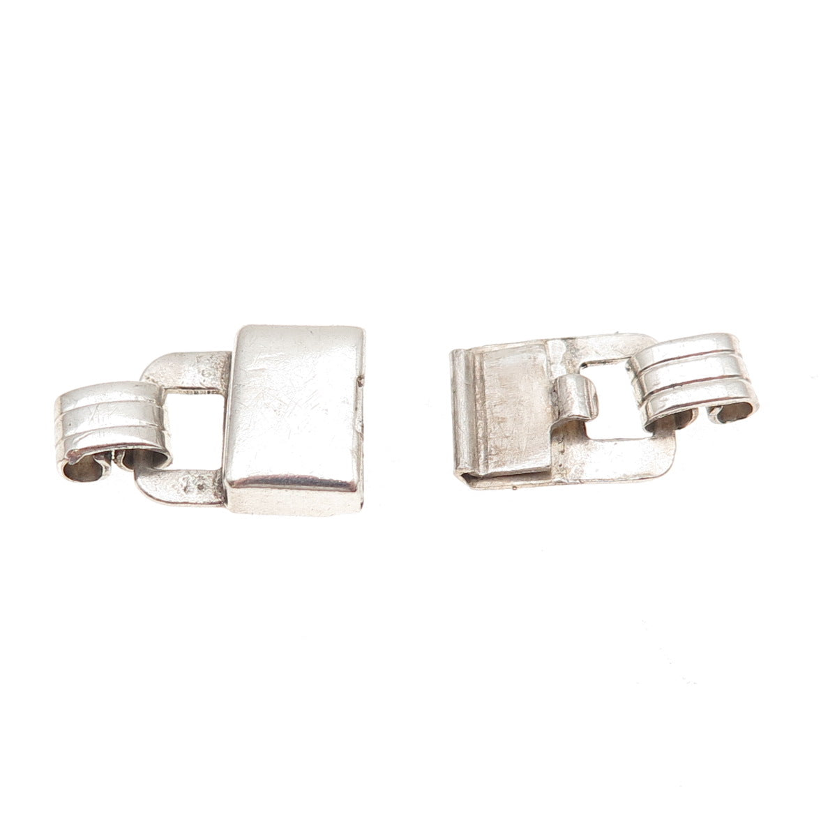 925 Sterling Silver Vintage Bracelet / Necklace Box Lock Clasp