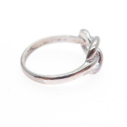 VARGAS 925 Sterling Silver Vintage Mariner Love Knot Ring Size 4.75