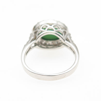 ESPO Joseph Esposito 925 Sterling Silver Real Turquoise & C Z Ring Size 10