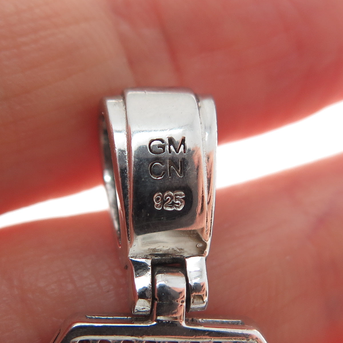 925 Sterling Silver Round-Cut Shaped C Z Letter O Initial Sparkle Pendant
