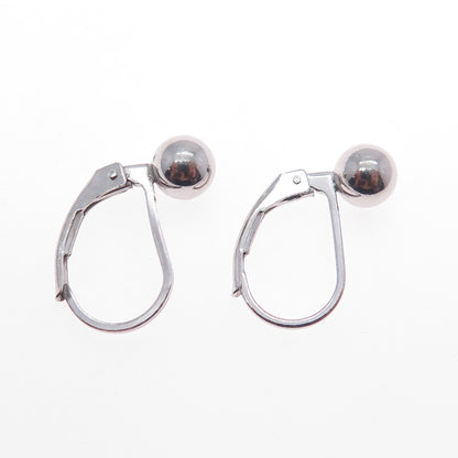925 Sterling Silver Ball Bead Earrings