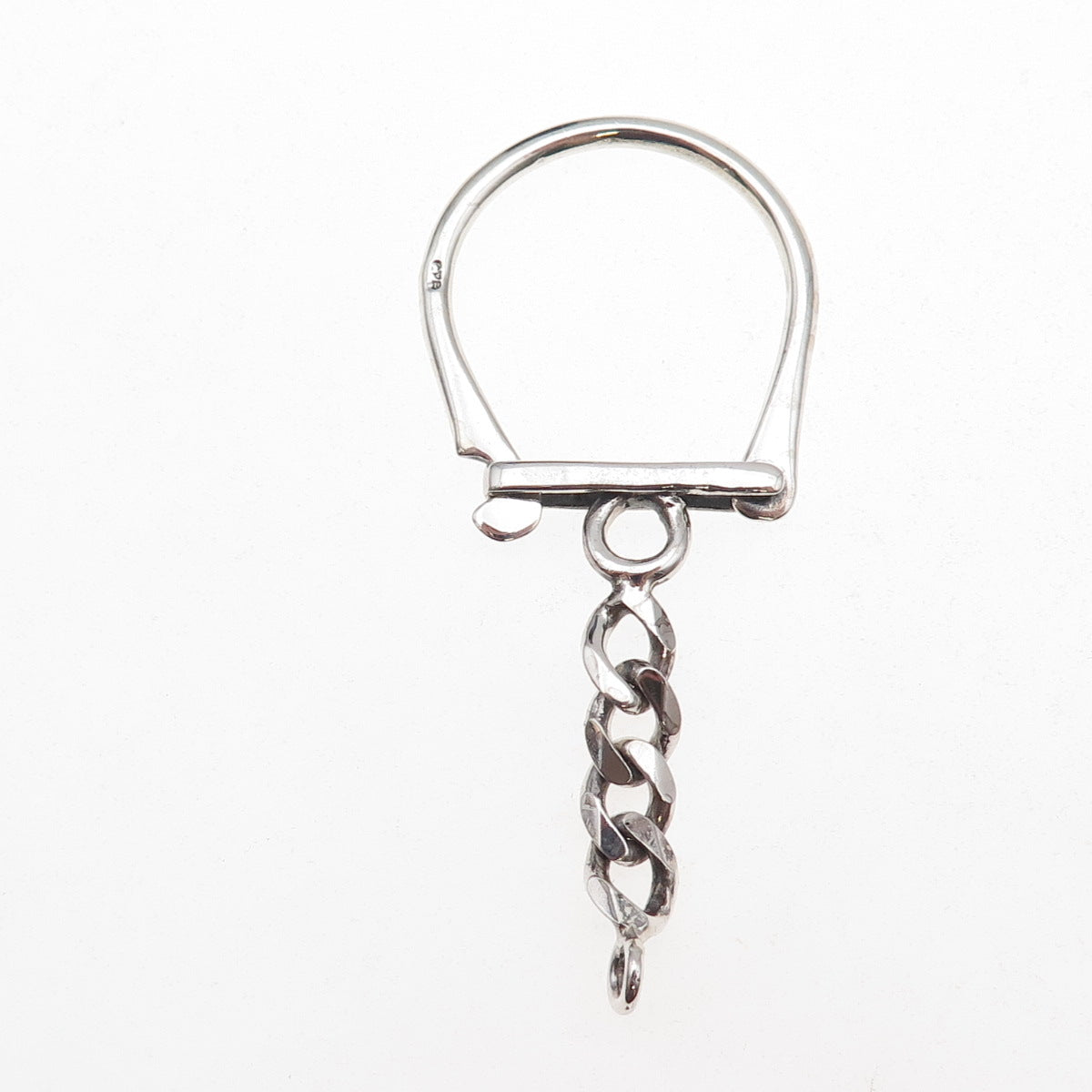 925 Sterling Silver Vintage Key Chain Ring Holder