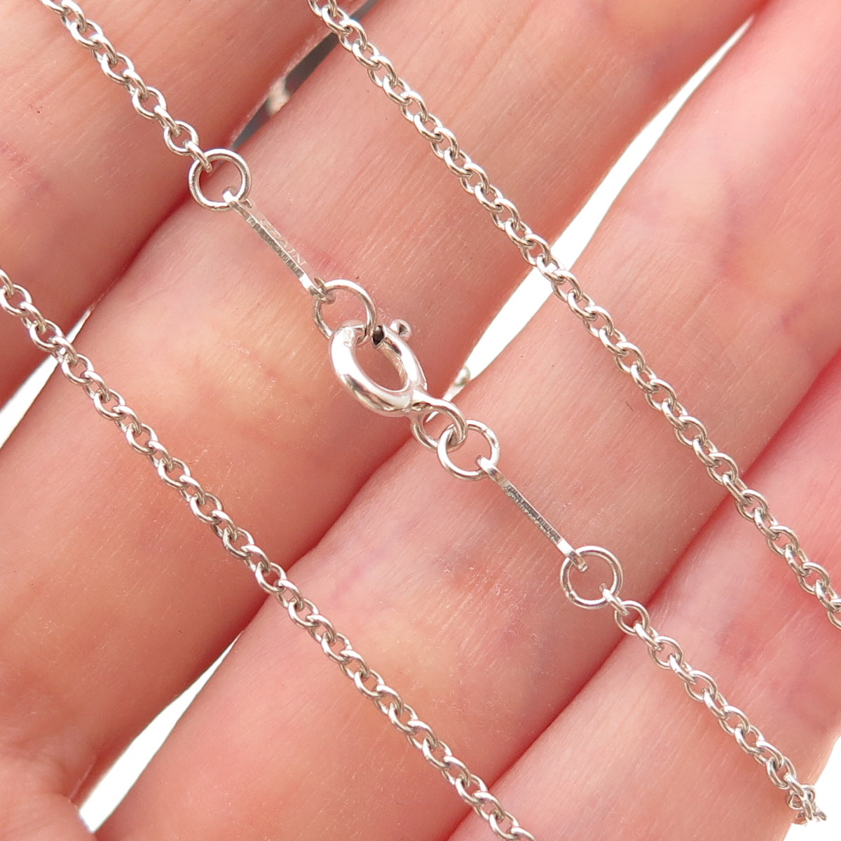 Tiffany & Co. Elsa Peretti 925 Sterling Silver Vintage Cable Chain Necklace 28"