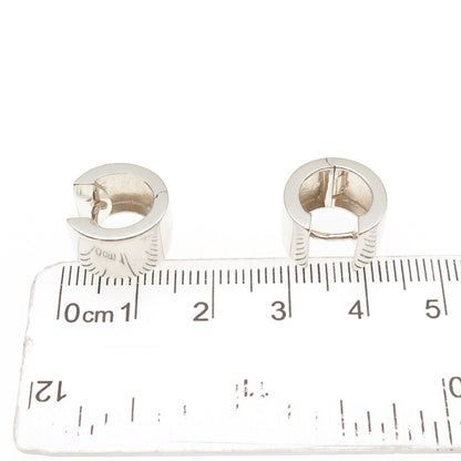 FB Franz Breuning 925 Sterling Silver Vintage Wide Hoop Earrings