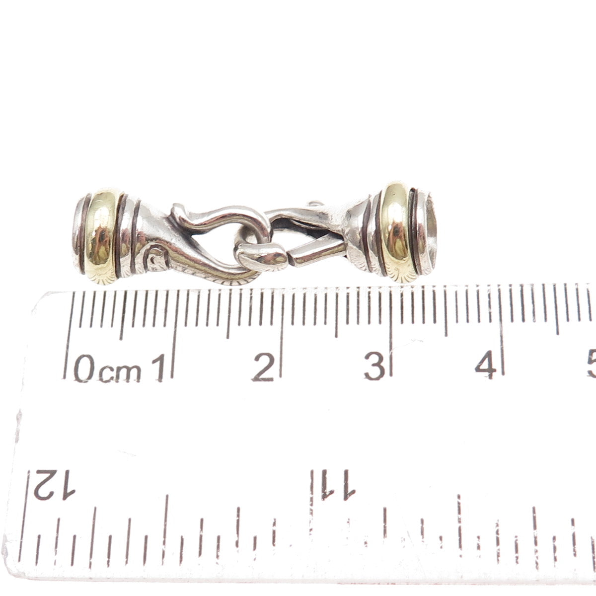 David Yurman Sterling Silver 14K Gold Vintage Bracelet / Necklace Lobster Lock