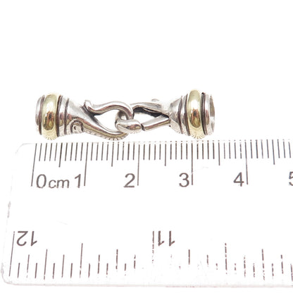 David Yurman Sterling Silver 14K Gold Vintage Bracelet / Necklace Lobster Lock