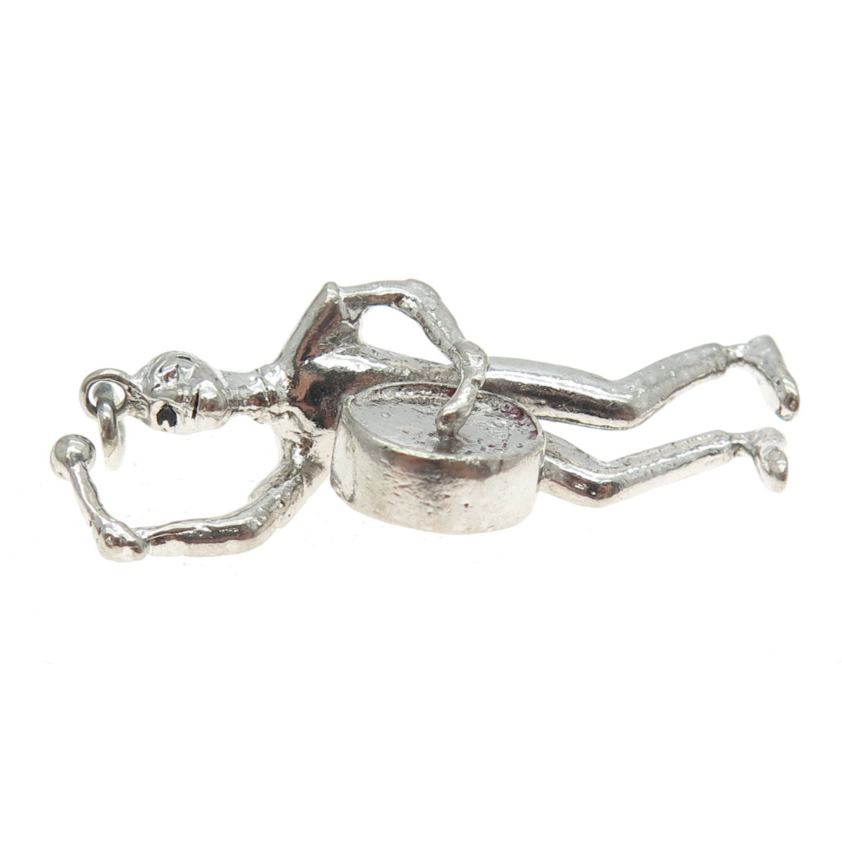 925 Sterling Silver Antique Art Deco Drum Corps on Parade Charm Pendant