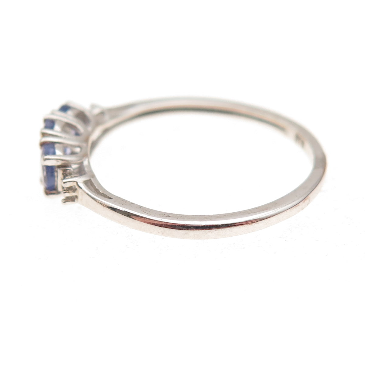 Chuck Clemency 925 Sterling Silver Real Oval-Cut Tanzanite Ring Size 8