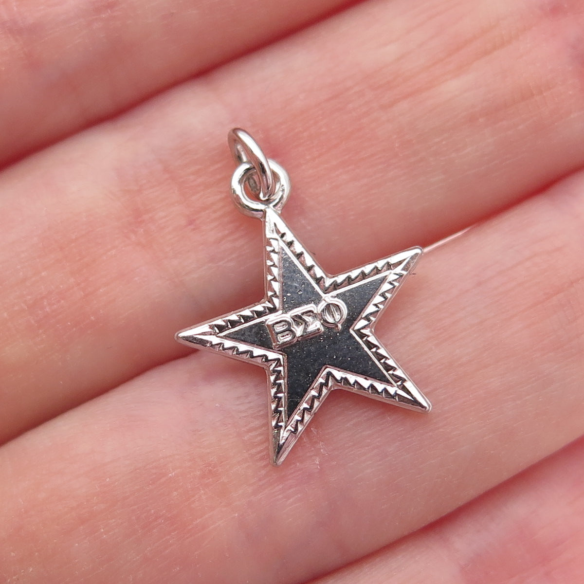 925 Sterling Silver Vintage Beta Epsilon Phi Sorority Convection Mini Pendant