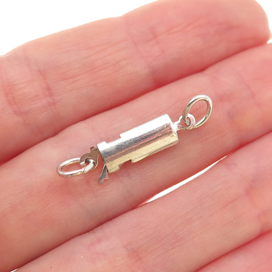 925 Sterling Silver Vintage Bracelet / Necklace Hook Box Lock Clasp