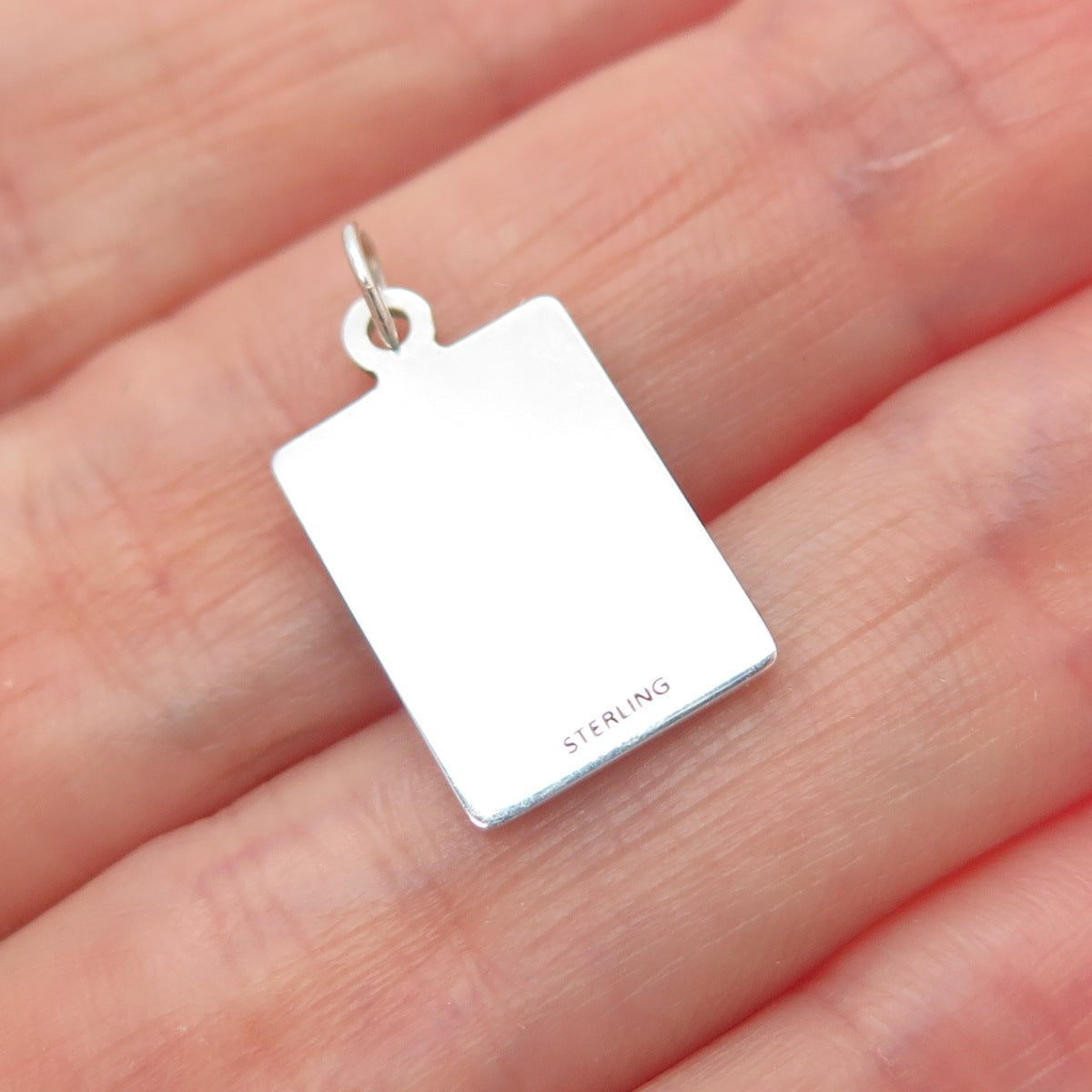 925 Sterling Red Enamel You Find Love In Every Corner Minimalist Charm Pendant