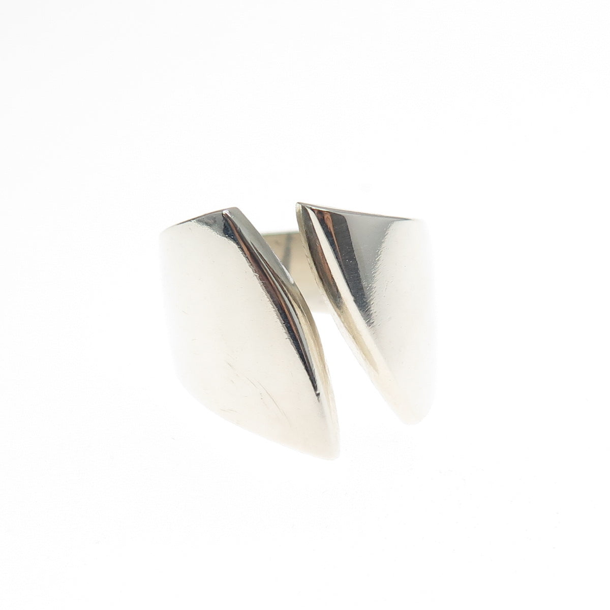 925 Sterling Silver Vintage Modernist Adjustable Ring Size 6.75