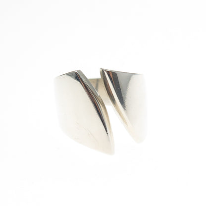 925 Sterling Silver Vintage Modernist Adjustable Ring Size 6.75