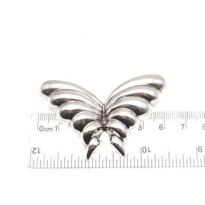 925 Sterling Silver Vintage Mexico Puffy Butterfly Pin Brooch