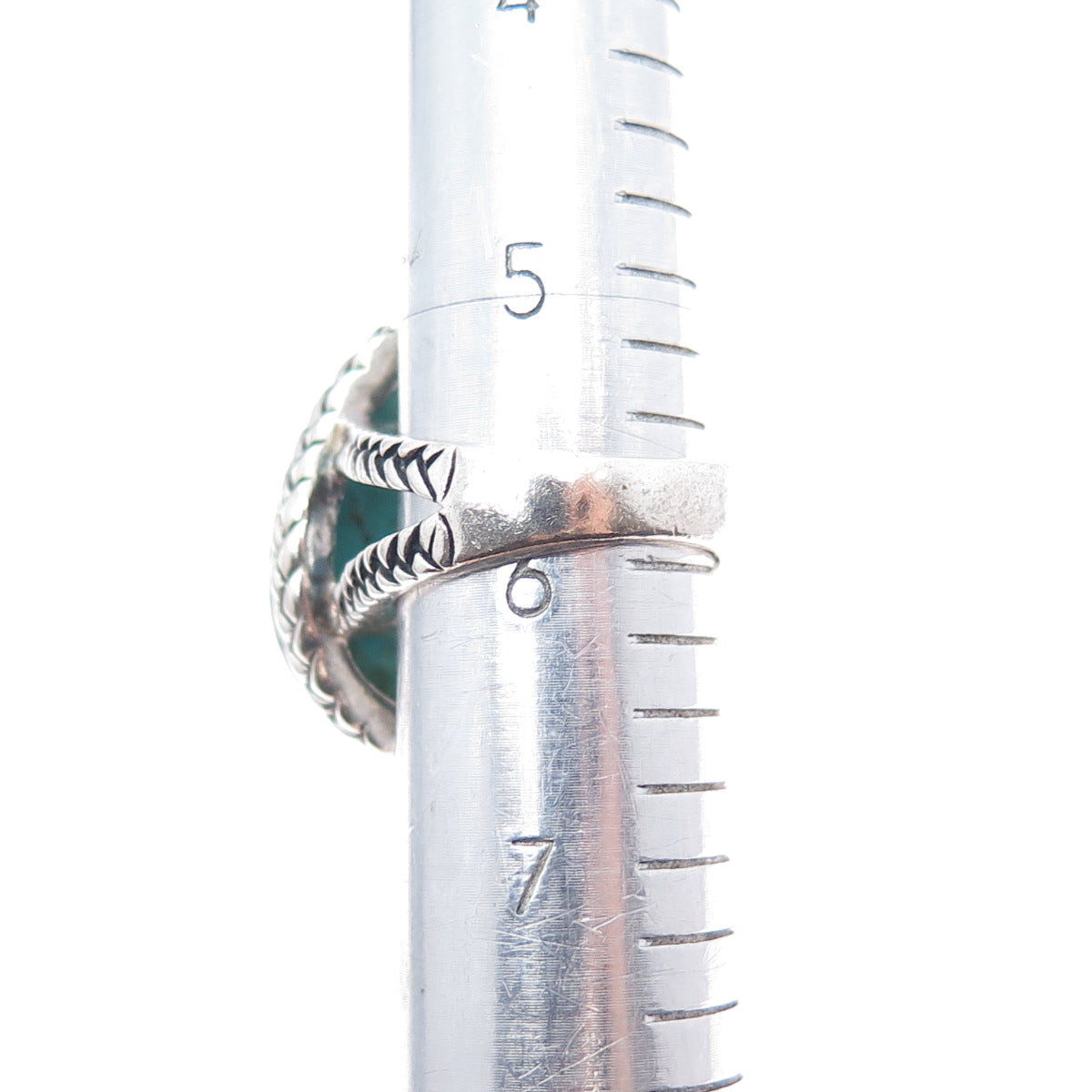 BARSE 925 Sterling Silver Vintage Real Lone Mountain Turquoise Ring Size 6