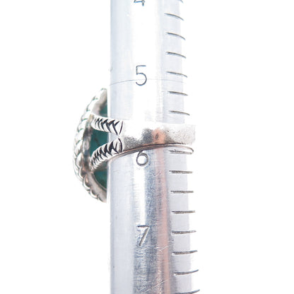 BARSE 925 Sterling Silver Vintage Real Lone Mountain Turquoise Ring Size 6
