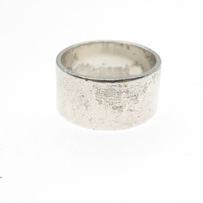 CELLINI 925 Sterling Silver Vintage Oxidized Wide Band Ring Size 6