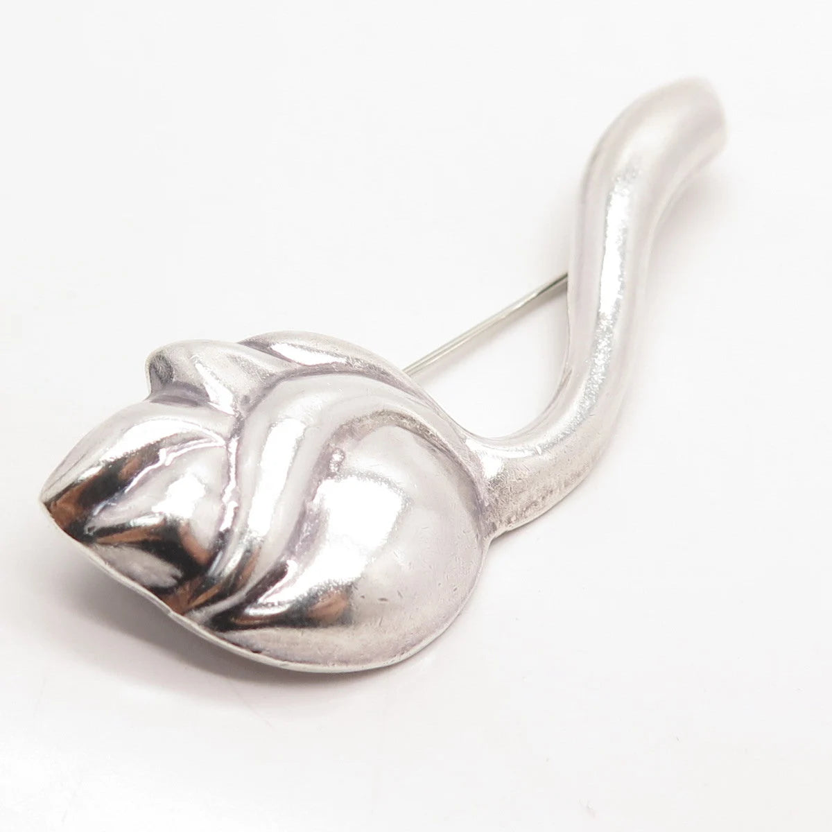 925 Sterling Silver Vintage Mexico Floral Pin Brooch