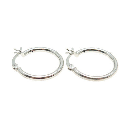 925 Sterling Silver Hinged Hoop Earrings