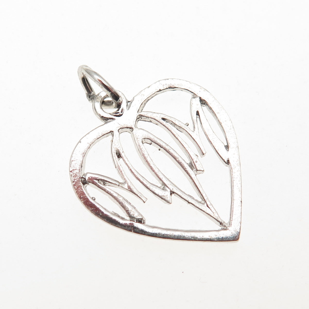 JACOBY BENDER 925 Sterling Silver Vintage Mom Heart Mini Charm Pendant
