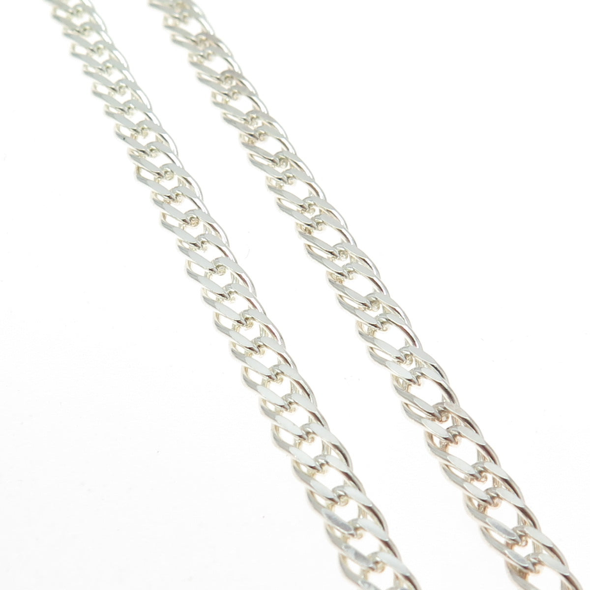 925 Sterling Silver Italy Rambo Chain Necklace 24"