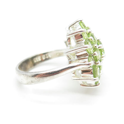 CHUCK CLEMENCY 925 Sterling Silver Real Peridot Gemstone Ring Size 6