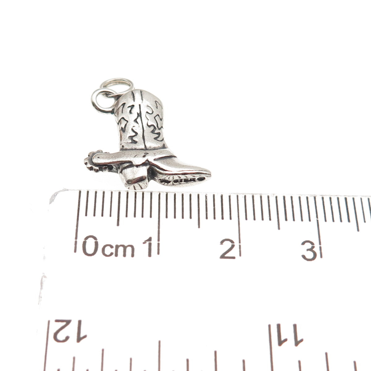 Carolyn Pollack 925 Sterling Silver Vintage Cowboy Shoe Mini Charm Pendant