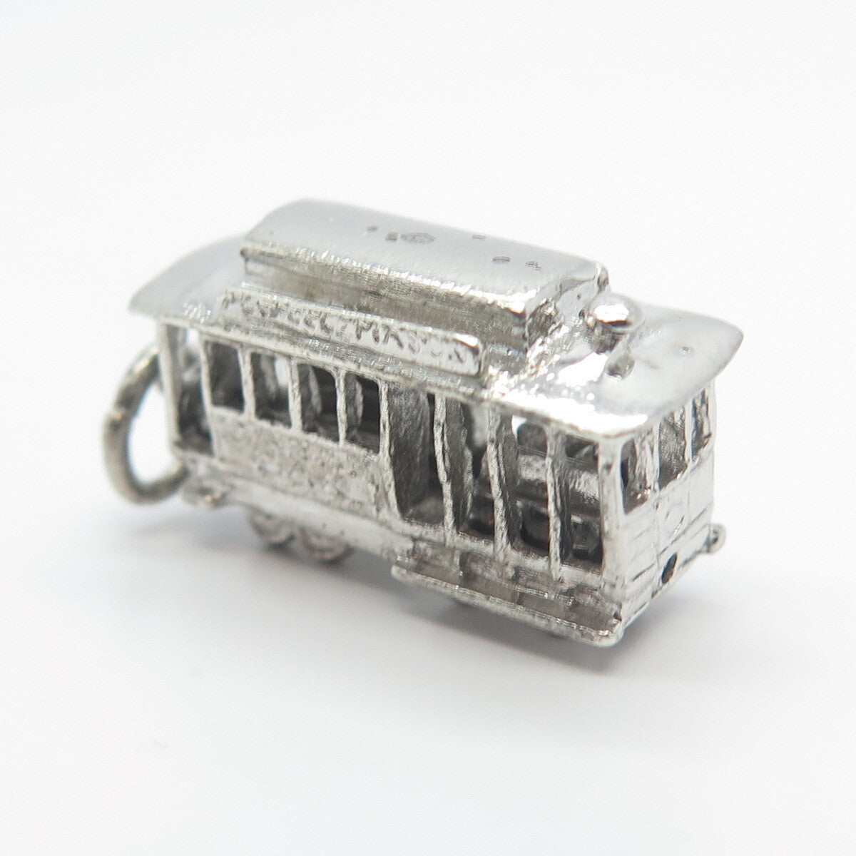 925 Sterling Silver Vintage San Francisco Bus Pendant
