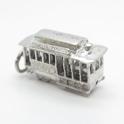 925 Sterling Silver Vintage San Francisco Bus Pendant