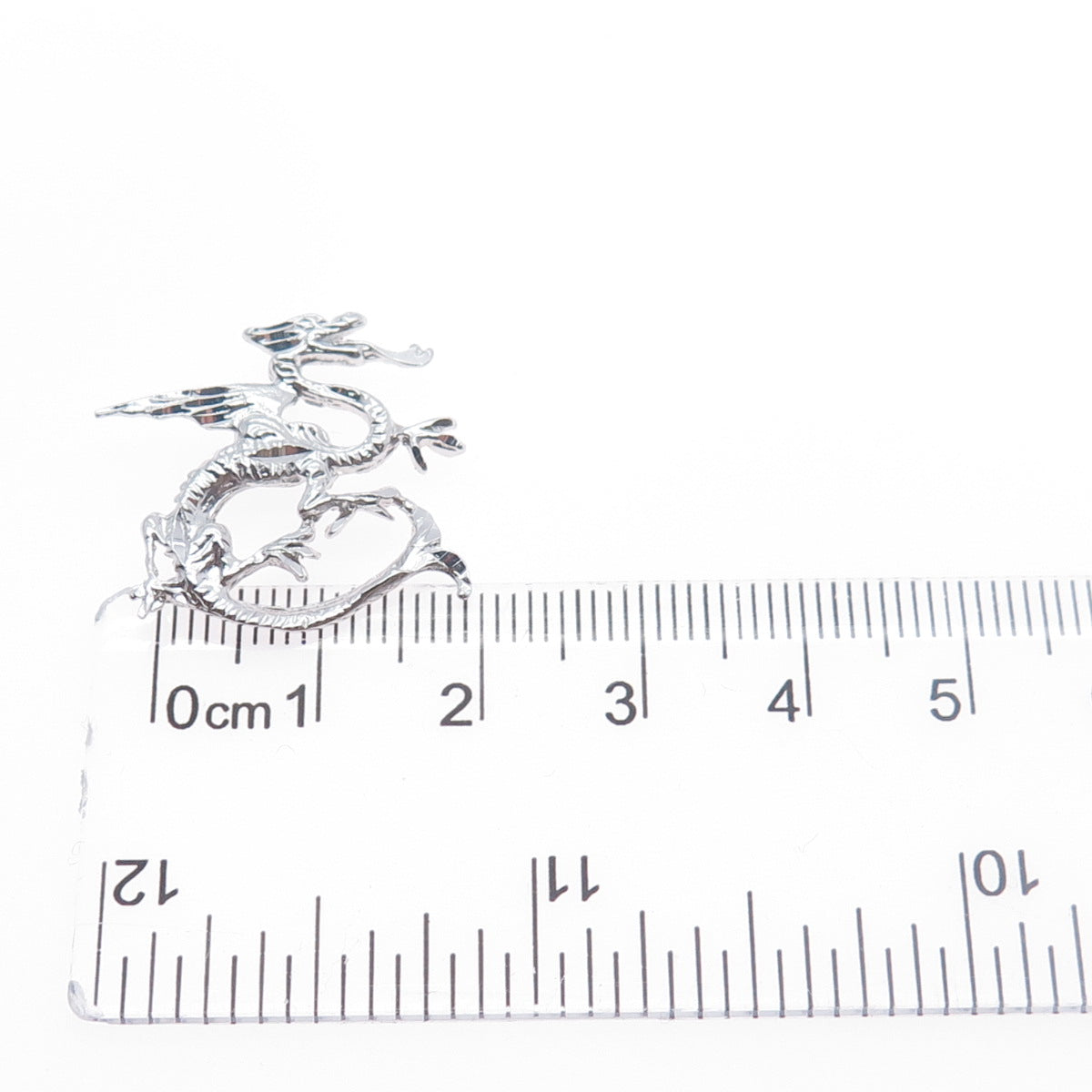 925 Sterling Silver Vintage Royal Dragon Slide Charm Pendant