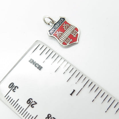 900 Silver Vintage Enamel Innsbruck Coat of Arms Charm Pendant