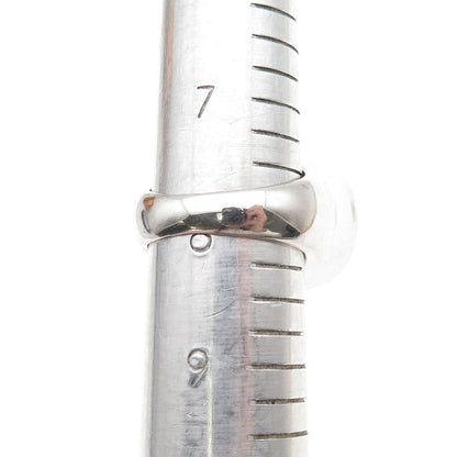 925 Sterling Silver Real Abalone Shell & C Z Modernist Ring Size 8