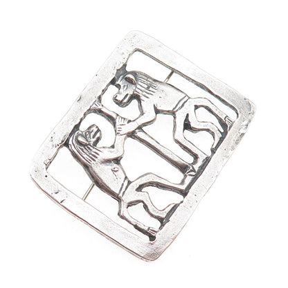 MMA Metropolitan Museum of Art Sterling Silver Vintage Egyptian Lions Pin Brooch