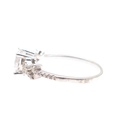 925 Sterling Silver Round-Cut C Z Engagement Ring Size 8