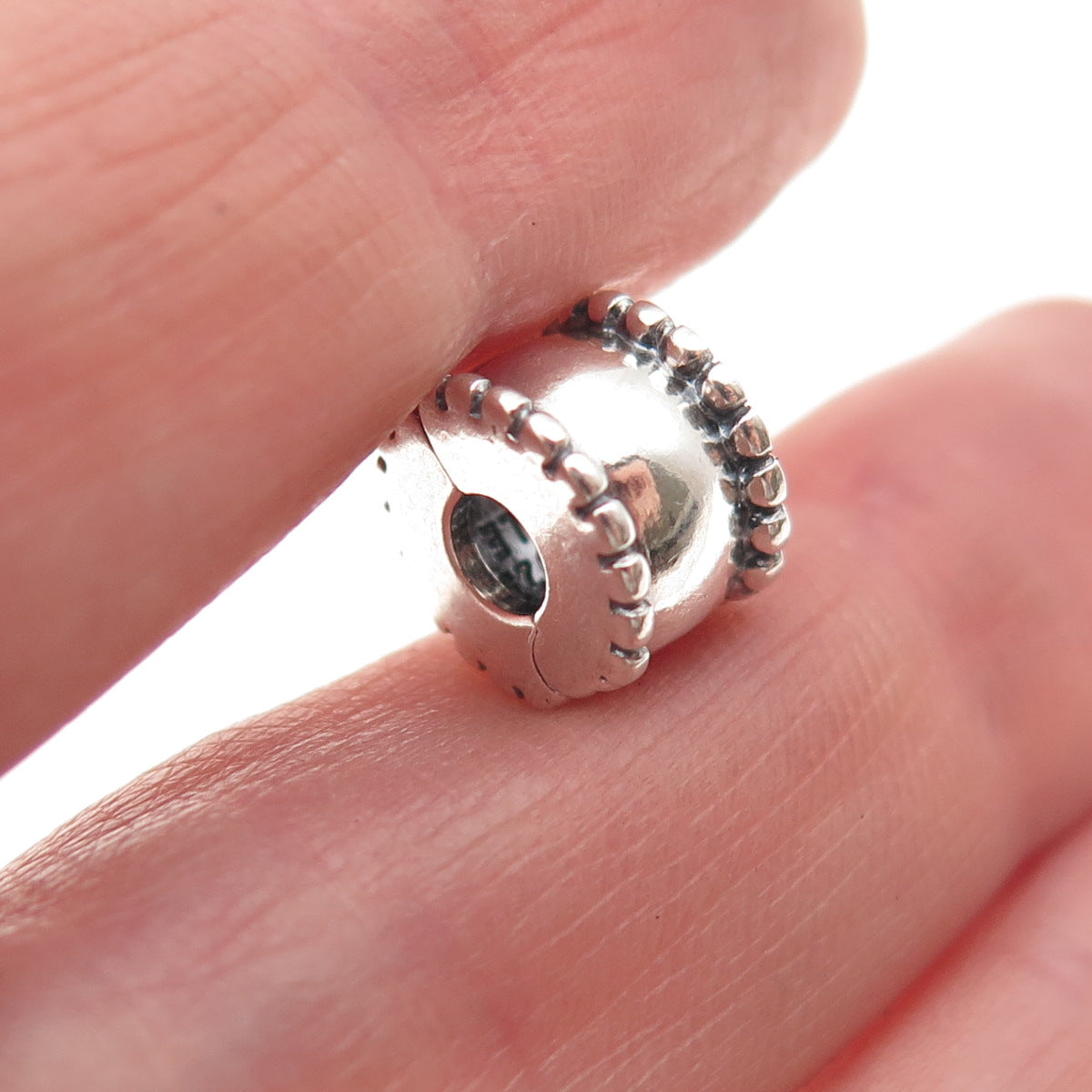 Pandora 925 Sterling Silver Beveled Clip Charm