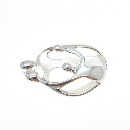 CAROLYN POLLACK 925 Sterling Silver Vintage Family Slide Charm Pendant