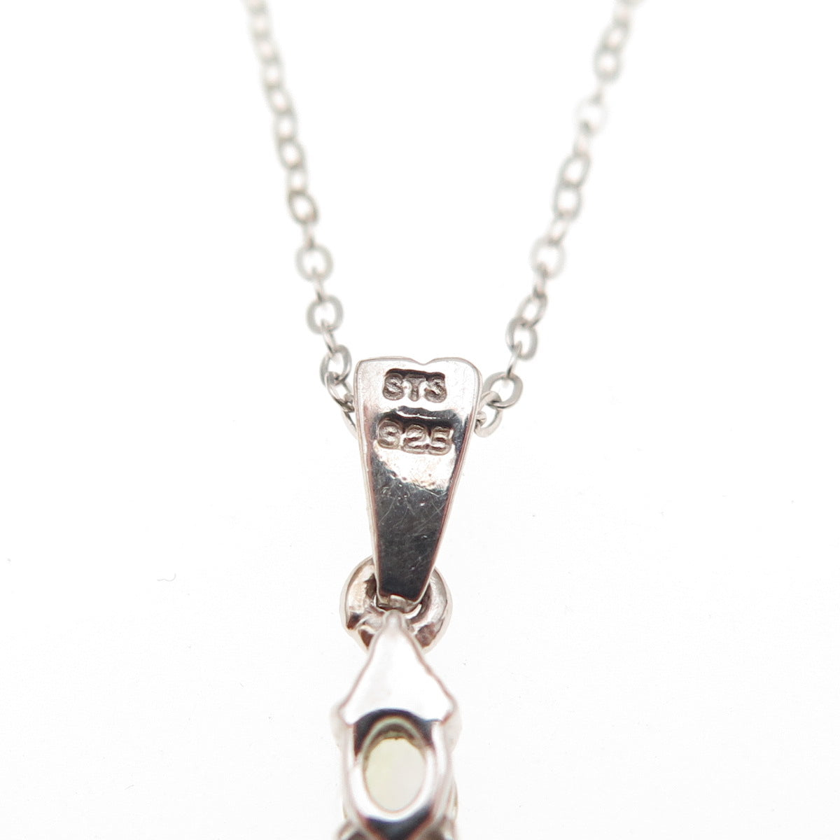 Chuck Clemency 925 Sterling Silver Real Green Amethyst & Tanzanite Necklace 20"