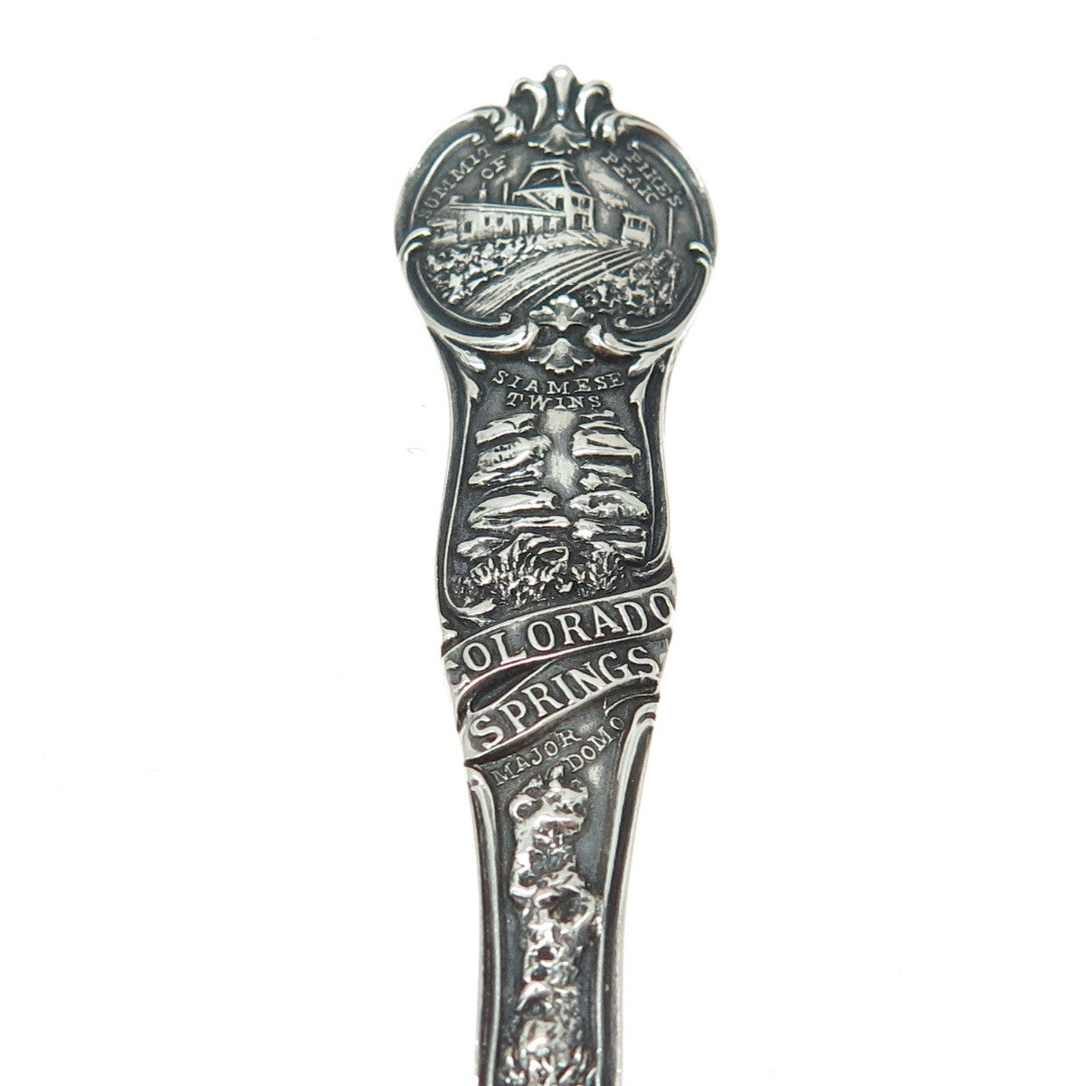 MECHANICS 925 Sterling Silver Antique Art Deco Colorado Springs Coffee Spoon