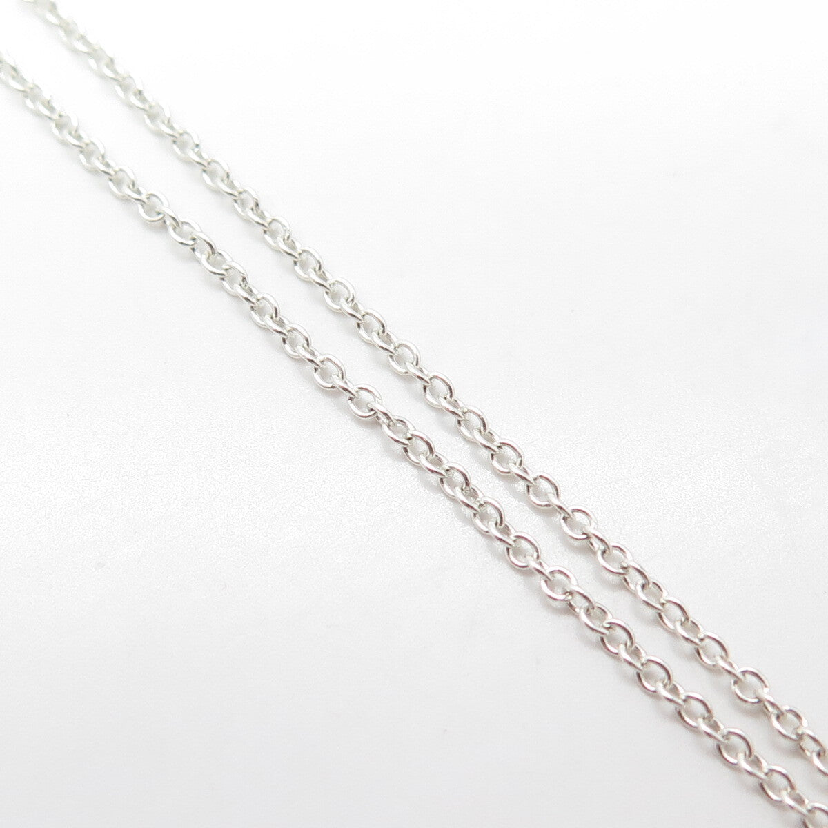 925 Sterling Silver Italy Swirl Retro Key Cable Chain Necklace 16"