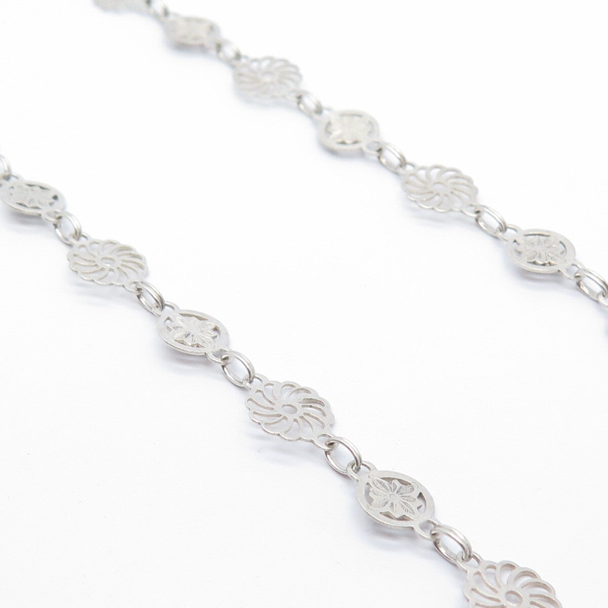 925 Sterling Silver Vintage Ornate Chain Necklace 26"