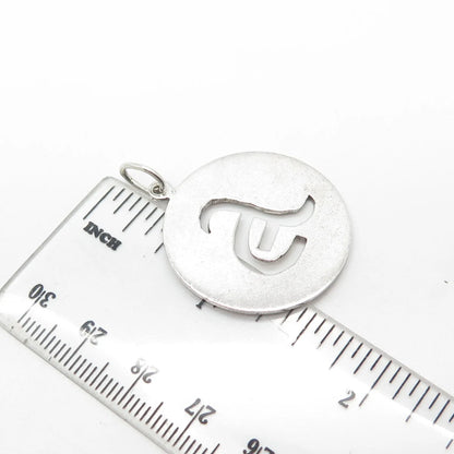 925 Sterling Silver Vintage Letter "A" Initial Charm Pendant
