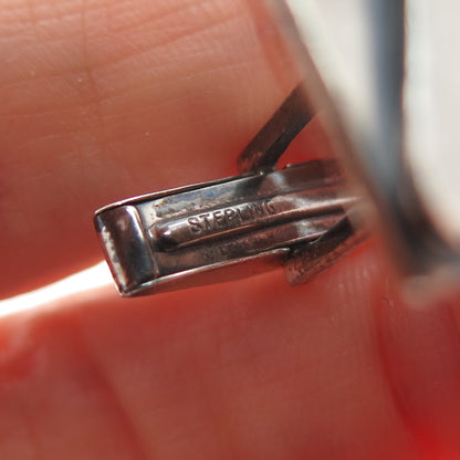 ORB Otto R Bade 925 Sterling Silver Vintage Chinese Character Oxidized Cufflinks