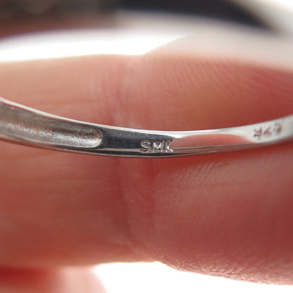 925 Sterling Silver Real Round-Cut Diamond & Oval-Cut Peridot Ring Size 8