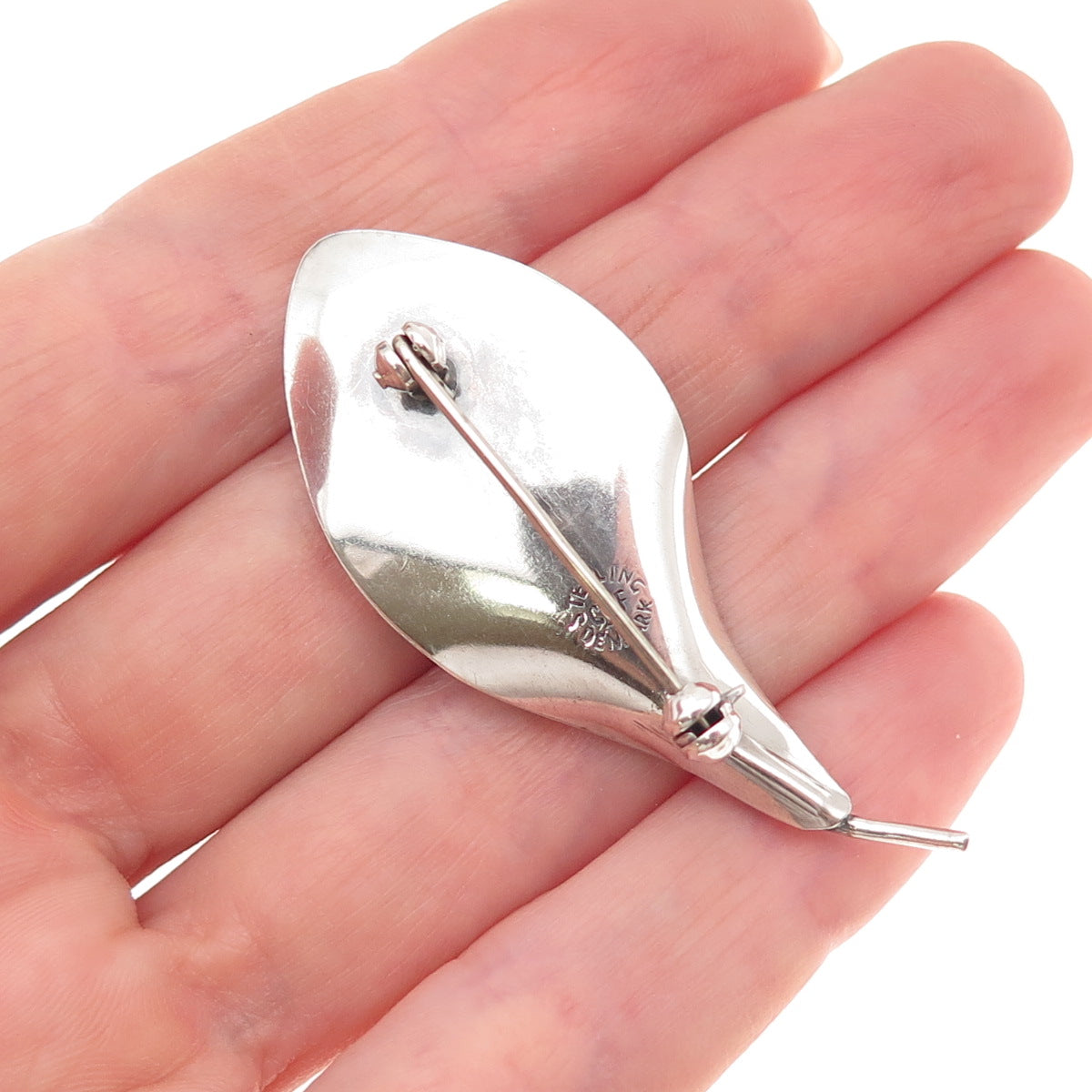 Carl Ove Frydensberg 925 Sterling Silver Vintage Denmark Calla Lily Pin Brooch